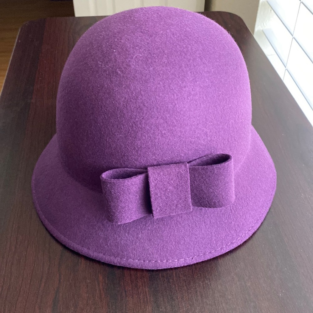 100% Wool Purple Bucket Hat
